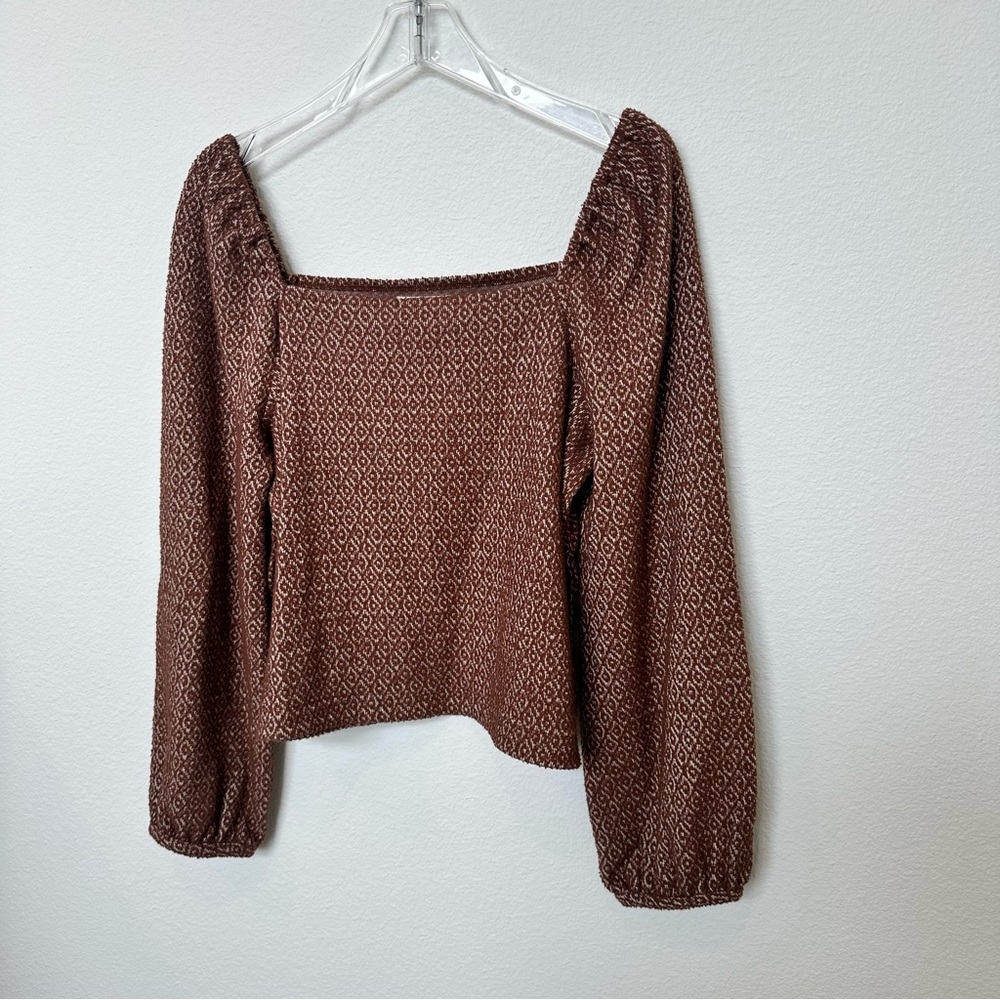 Madewell Brown Patterned Blouse - image 4